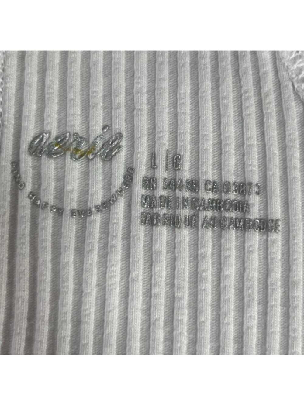 Aerie Crop Top Ribbed One Shoulder Tie Strap Large White Summer - Picture 3 of 5